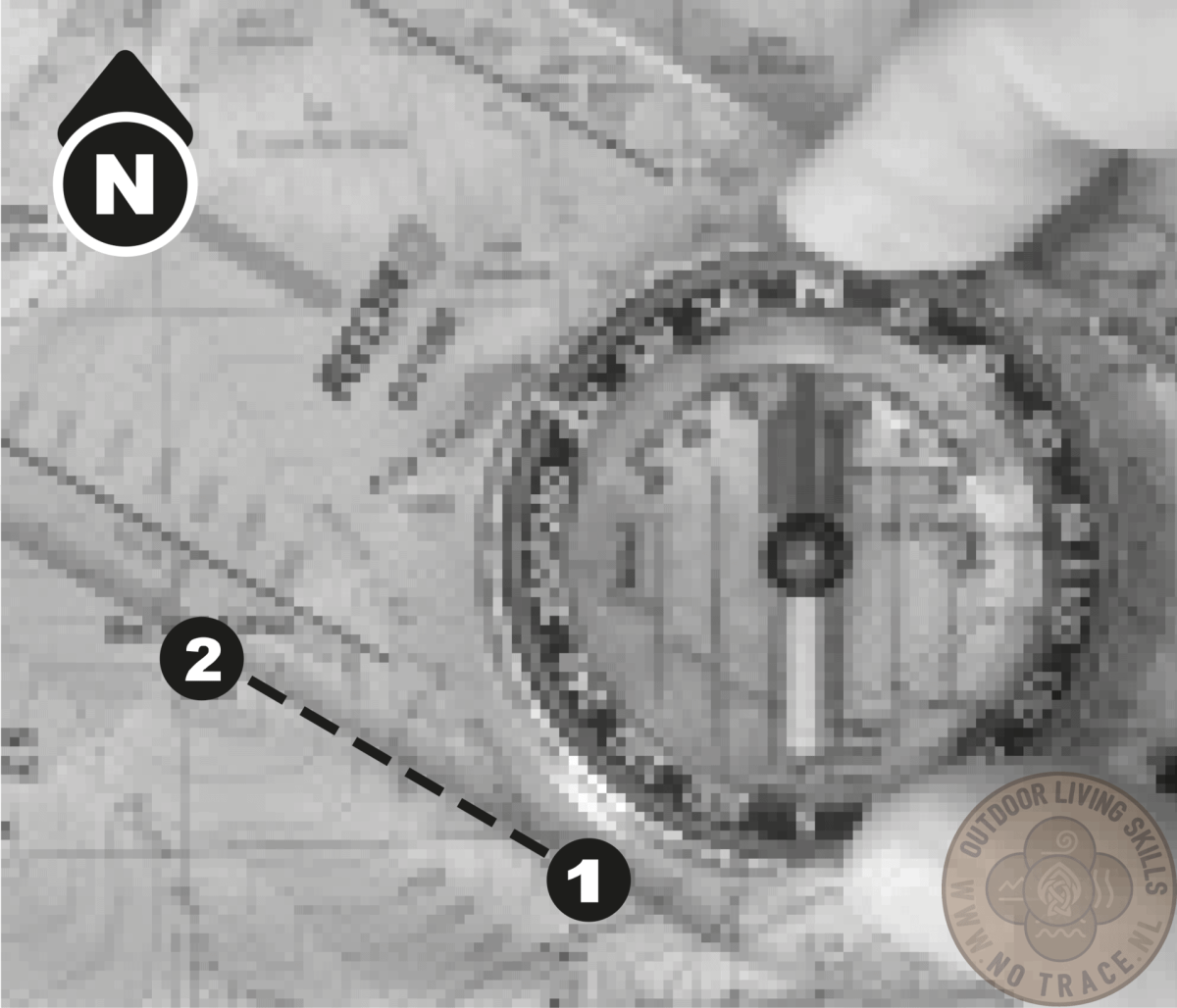 Met kaart en kompas je positie of weg vinden No Trace Bushcraft Met kaart en kompas je positie of weg vinden No Trace Bushcraft